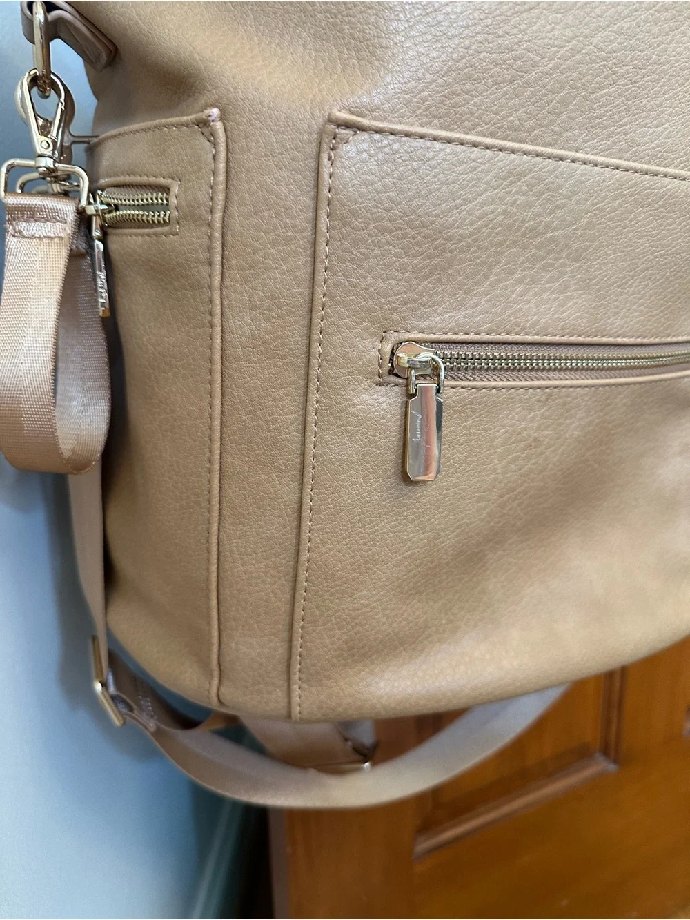 Miss Fong cognac diaper bag